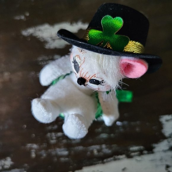 Small 2008 Annalee 3.75" Bottoms Up Mouse, St Patrick's Day Mouse, St Paddy's Da - Picture 4 of 8